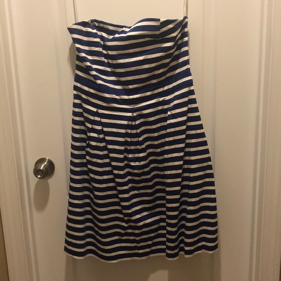 Gap size 14 strapless navy and white dress - Picture 1 of 1